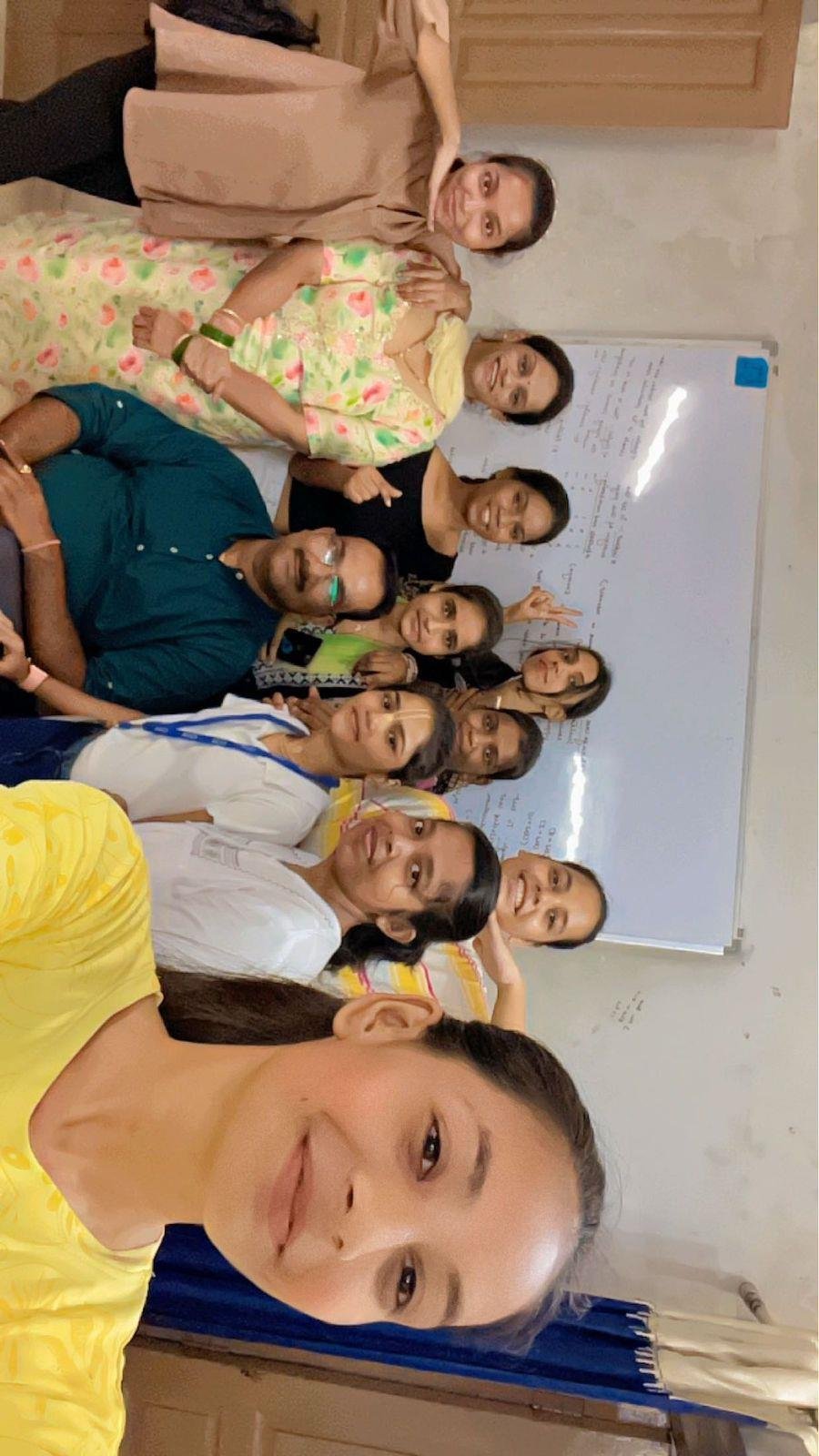 Students and teacher in classroom